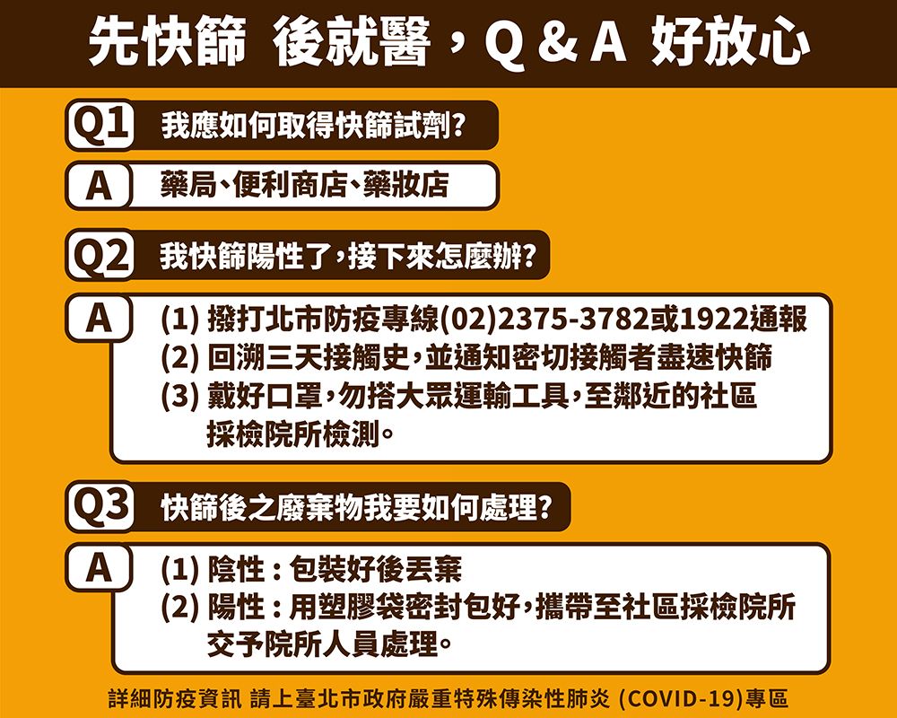 本校防疫訊息-有症狀先快篩 檢測陰性再就醫-封面圖