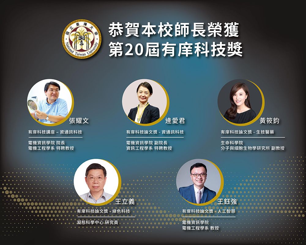 恭賀本校師長榮獲 第20屆有庠科技獎-封面圖